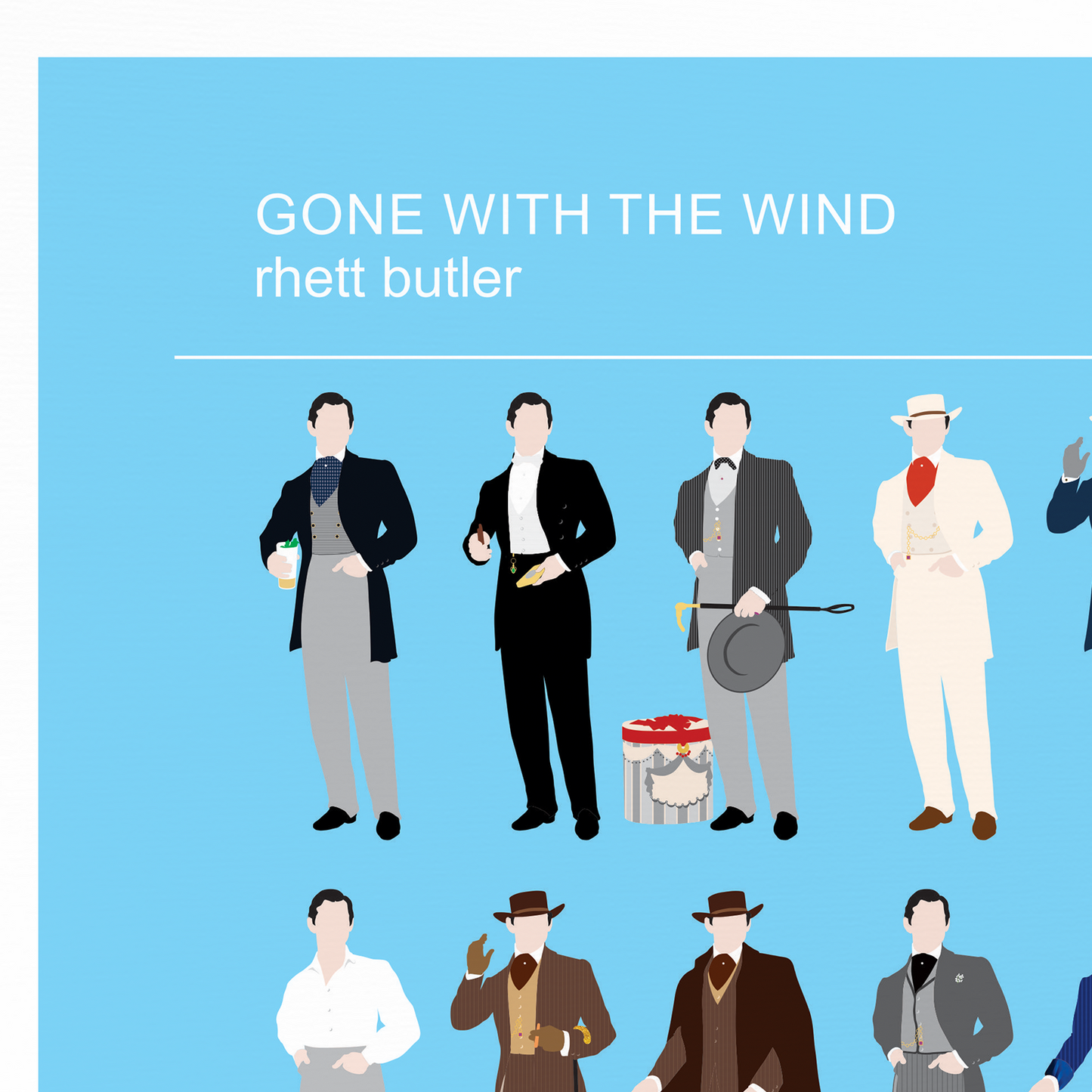 Rhett Butler Gone With the Wind Classic Movie Poster