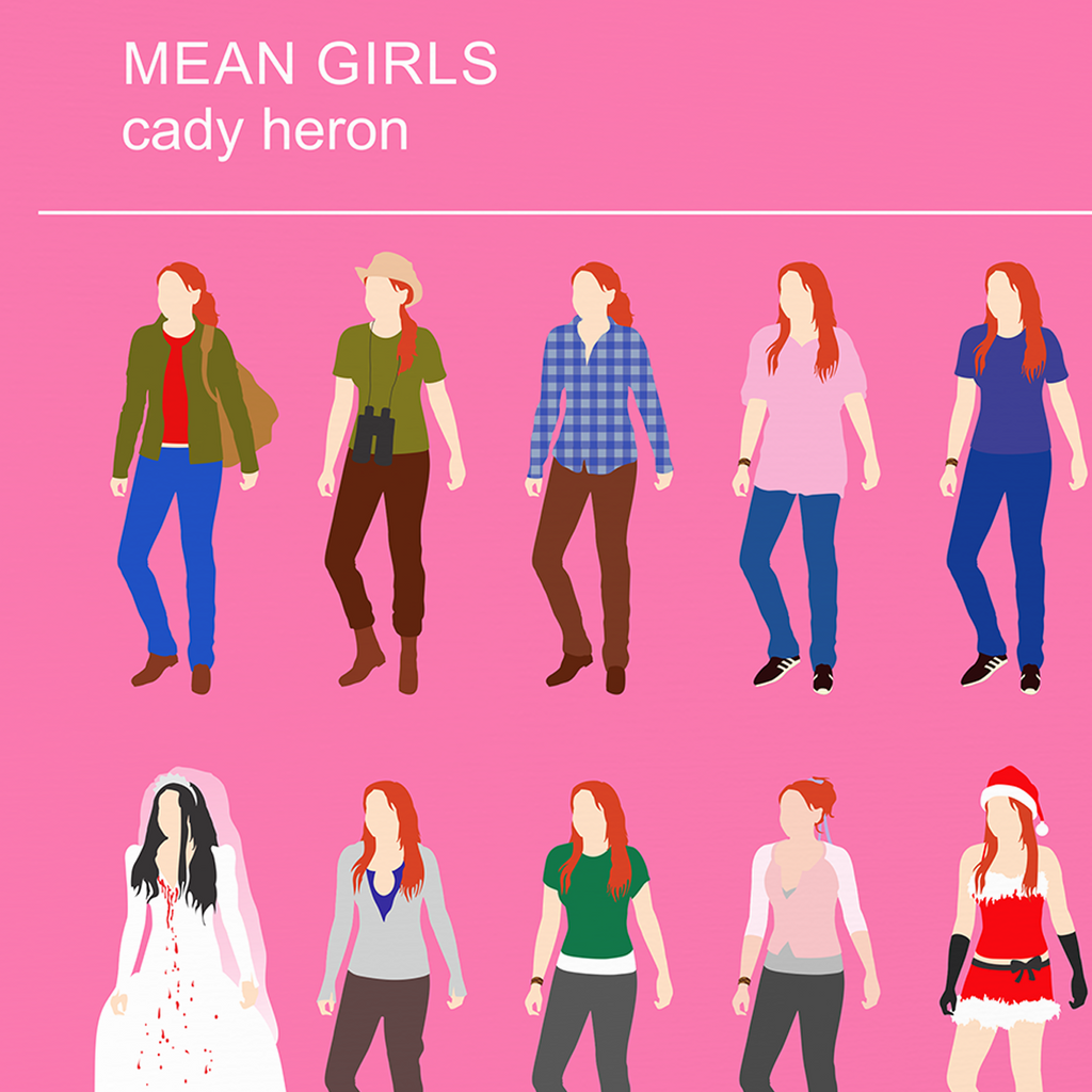 Cady Heron (played by Lindsay Lohan) outfits on Mean Girls