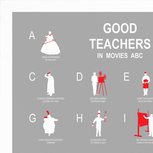 Teachers in movies Alphabet Minimalist Poster