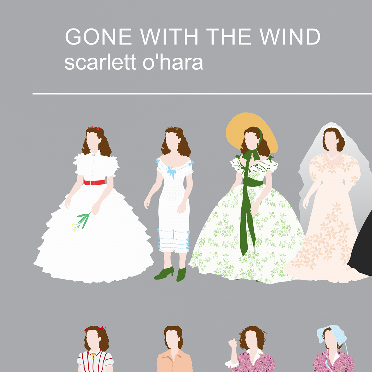 Gone with the Wind set of 2 posters - Scarlett O'Hara and Rhett Butler