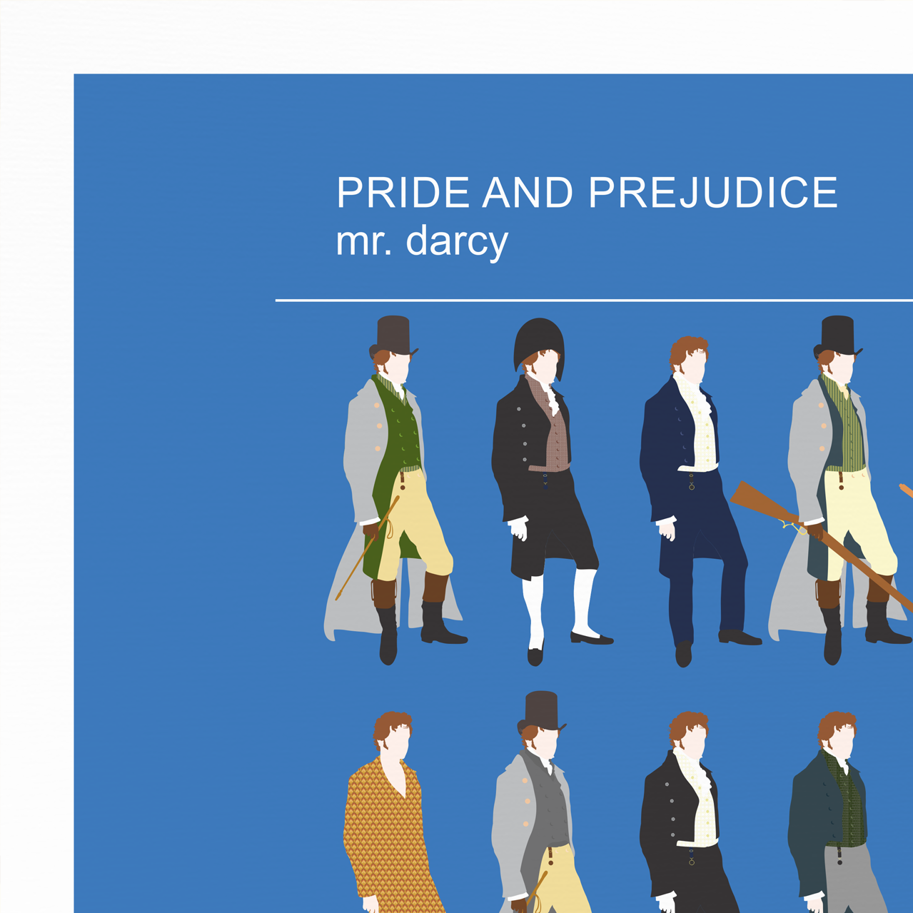 Mr Darcy minimalist poster from Pride and Prejudice