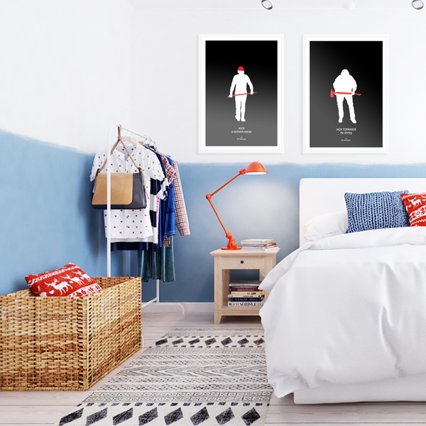 Stanley Kubrick set of 2 posters, Alex from A Clockwork Orange and Jack Torrance from The Shining