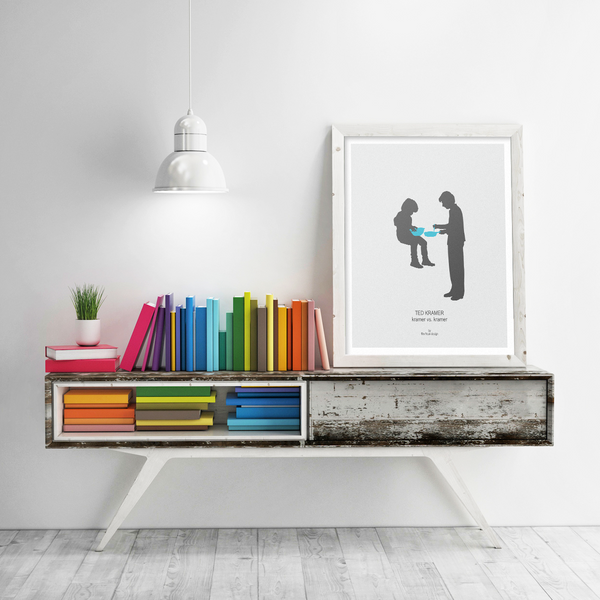 Kramer vs. Kramer Minimalist Movie Poster, Dustin Hoffman, Oscar Winner